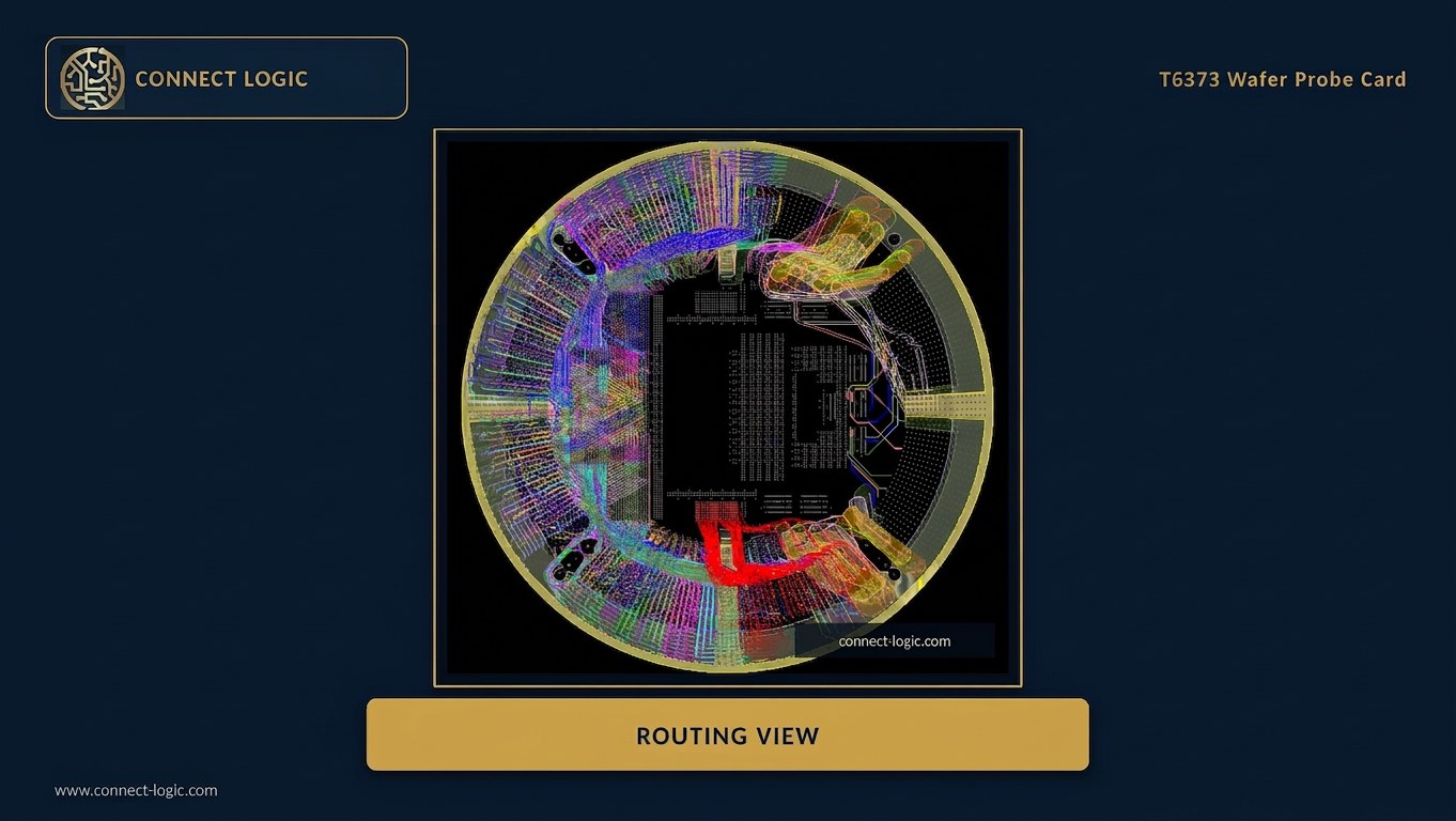 T6373 wafer probe card routing
