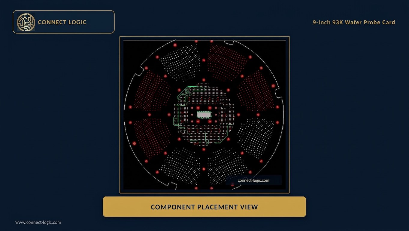 9 inch 93K wafer probe card placement