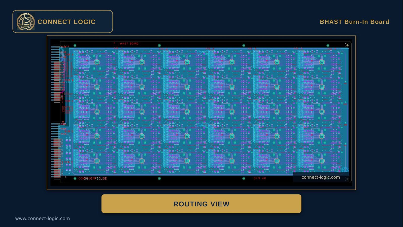 BHAST burn in board routing view