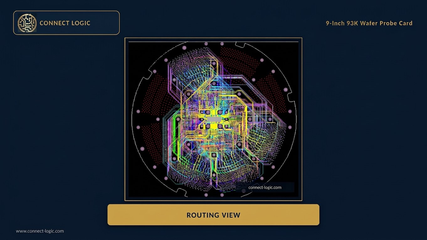 9 inch 93K wafer probe card routing