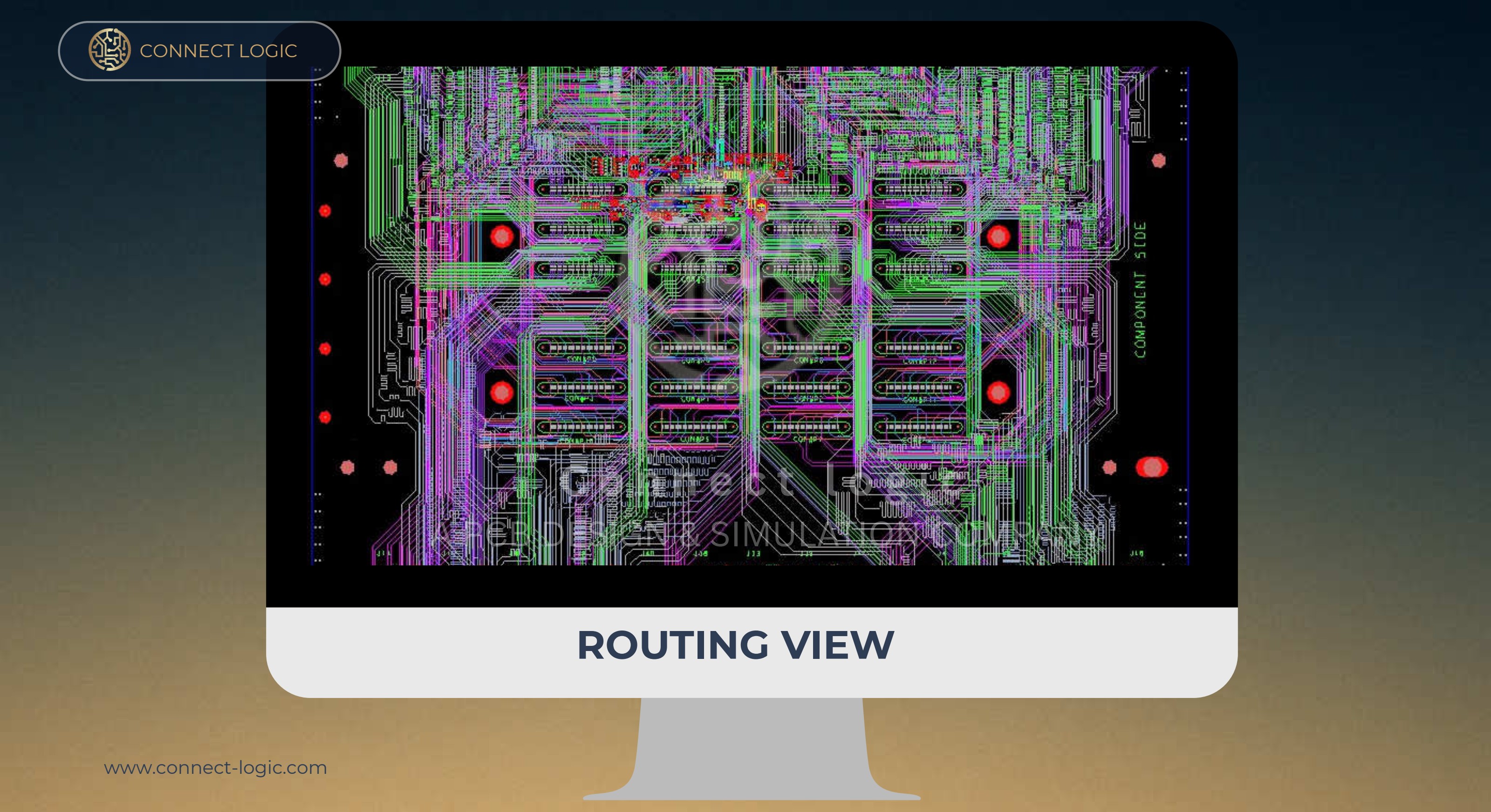 Teradyne J750 interface board · routing view